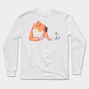 Yoga cat Long Sleeve T-Shirt